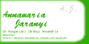 annamaria jaranyi business card