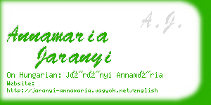 annamaria jaranyi business card